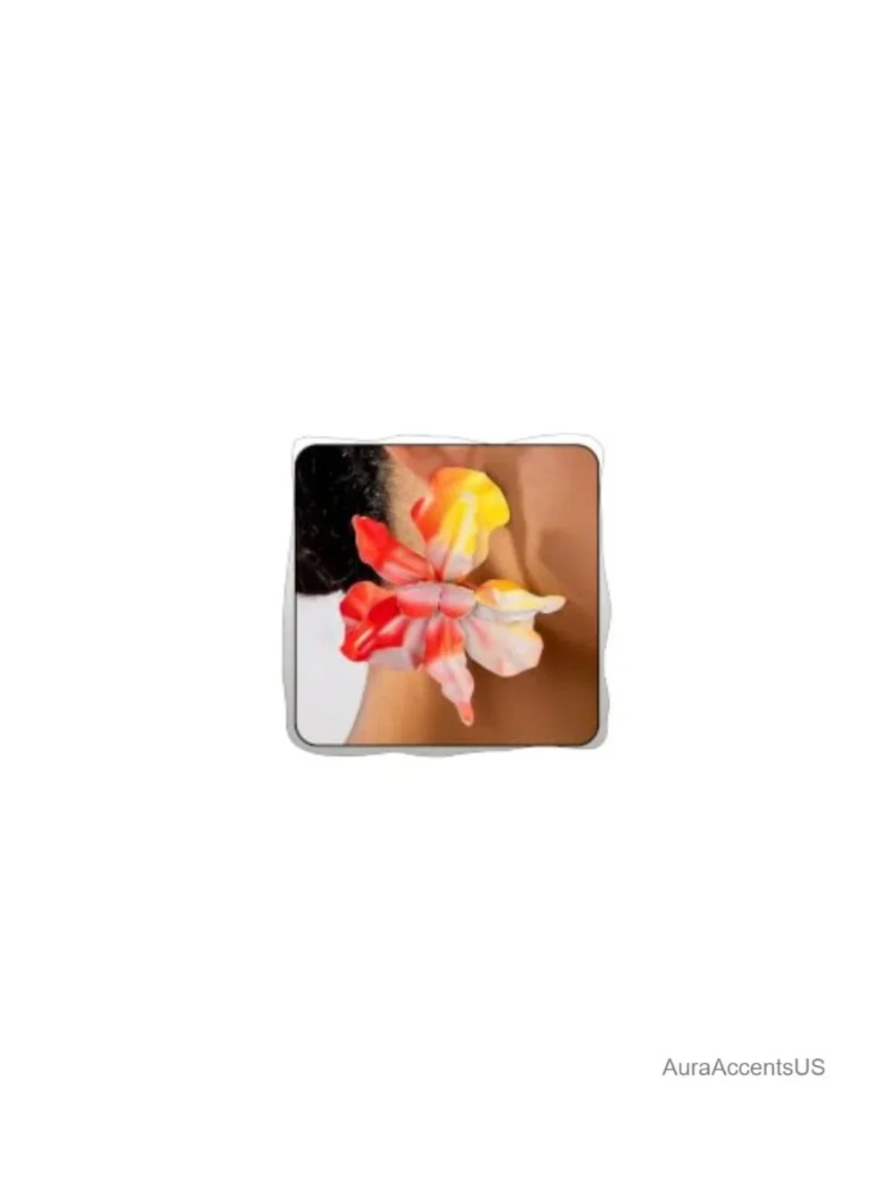 Large Flower Statement Earrings for Women Boho 3D Gradient Floral Drop Earrings